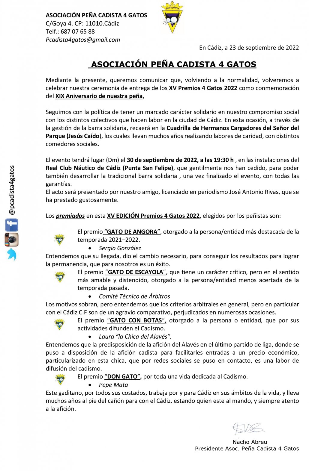 Nota de Prensa 2022