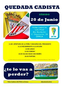 Cartel del acto de la Peña Cadista Los Pixa